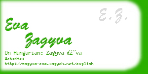 eva zagyva business card